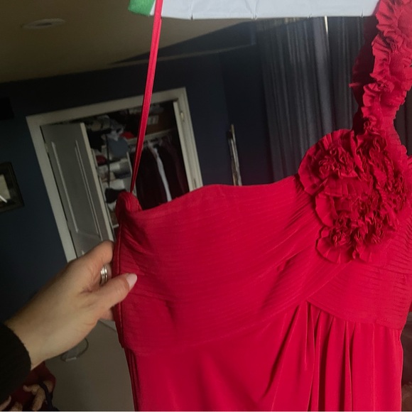 Red one shoulder BCBG Maxi Dress - Picture 6 of 6